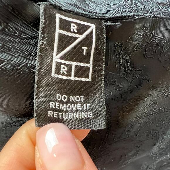 THEBE MAGUGU Green Brown Cotton Notched Lapel Side Tie Career Blazer Jacket XS - Picture 7 of 10